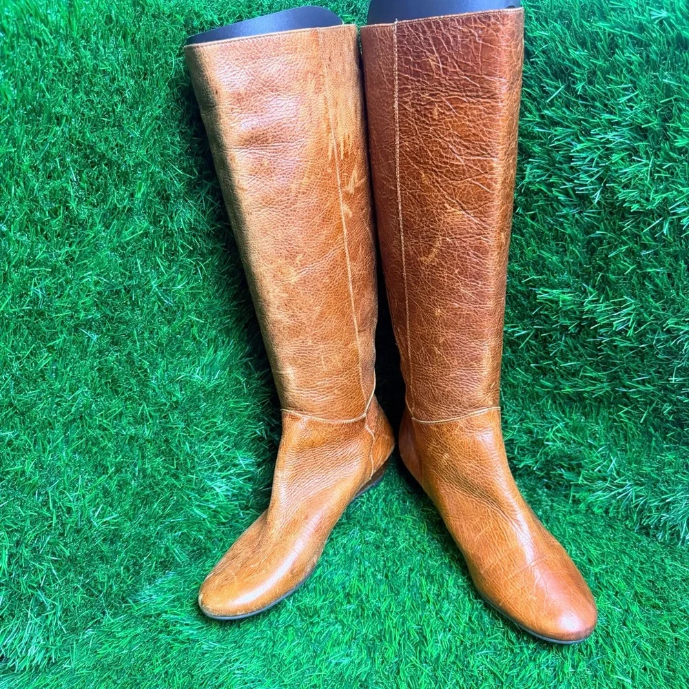 Vintage‎ Tan Leather Over the Knee Boots
